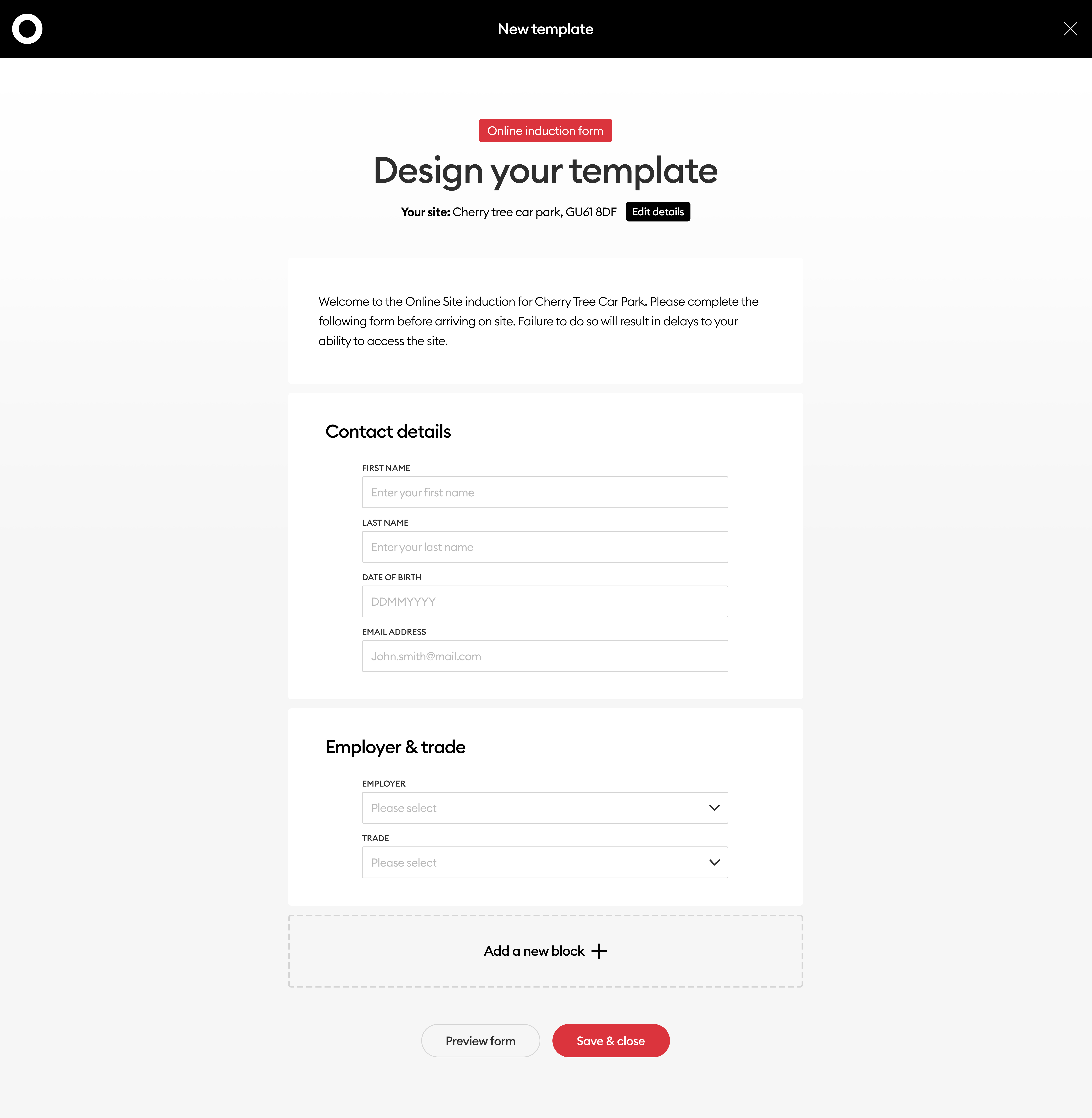 Induction Builder